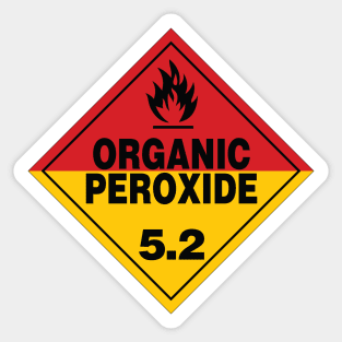 Organic Peroxide Warning Sign Sticker